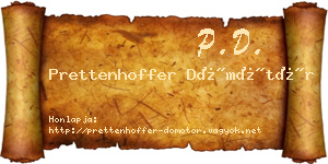 Prettenhoffer Dömötör névjegykártya